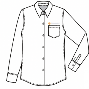 Long Sleeve Shirt – With Front Pocket (White)